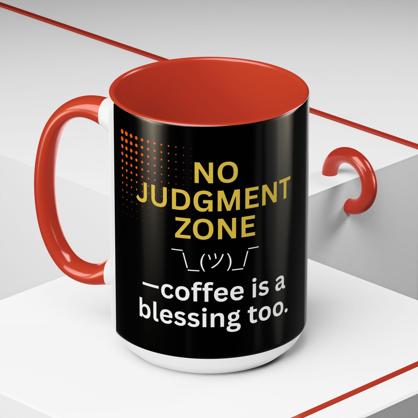 No Judgment Zone Coffee Mug, Funny Gift for Coffee Lovers, Unique Java Cup, Perfect for Birthdays, Inspirational Drinkware