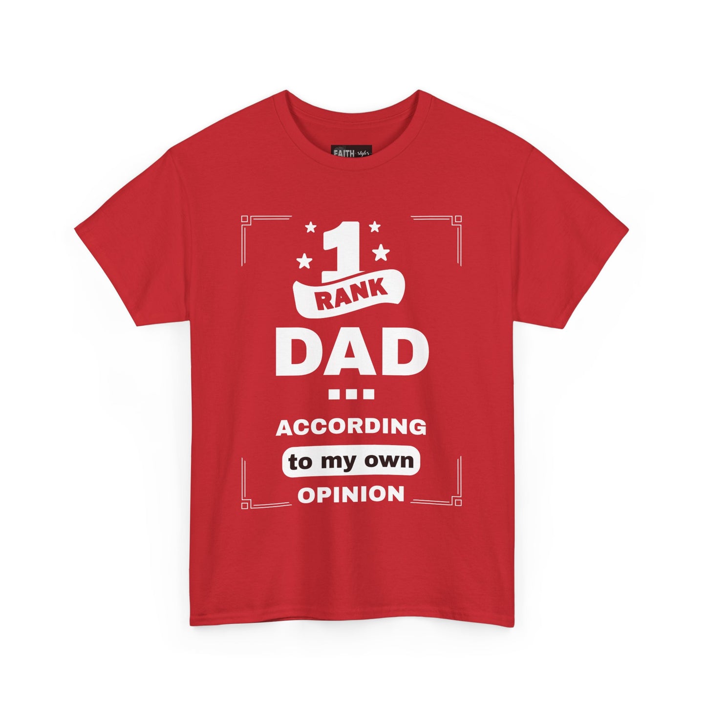 #1 Dad Unisex Heavy Cotton Tee - Perfect Gift for Father's Day, Birthday, or Family Celebrations, Casual Wear, Statement T-Shirt