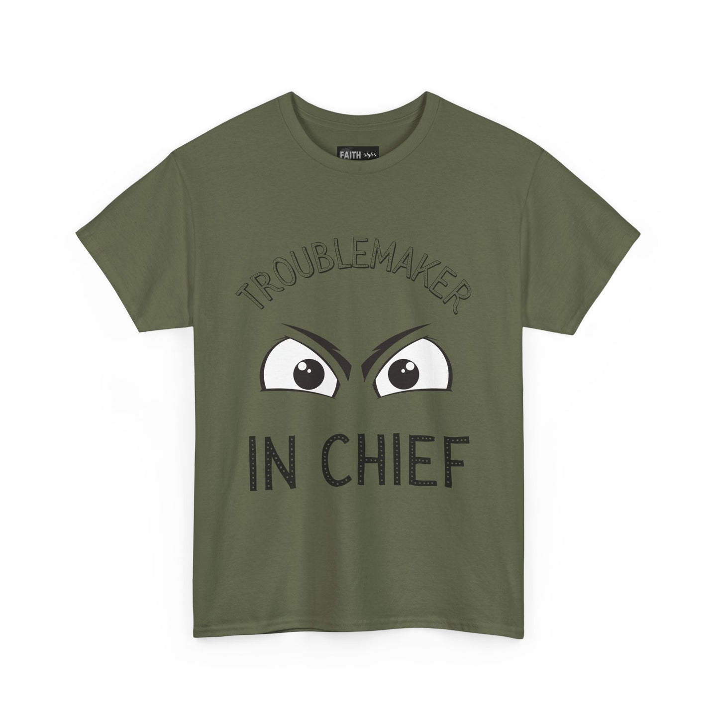 Troublemaker in Chief Tee, Funny Graphic Tee, Unisex T-Shirt, Casual Humor Shirt, Perfect Gift for Friends
