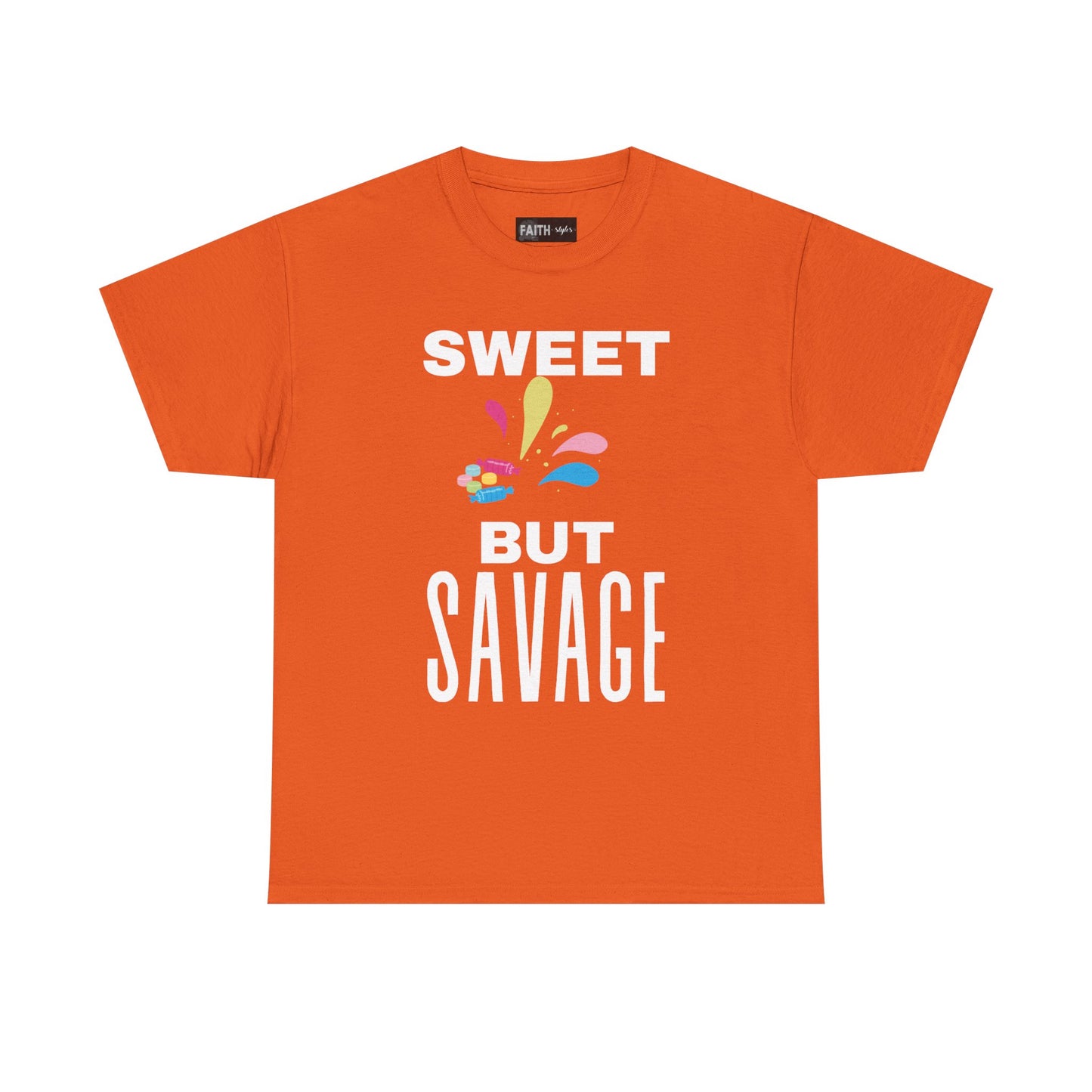 Sweet but Savage Grandma Cotton Tee | Fun Gift for Trendsetters, Everyday Wear, Birthday Party, and Casual Outings