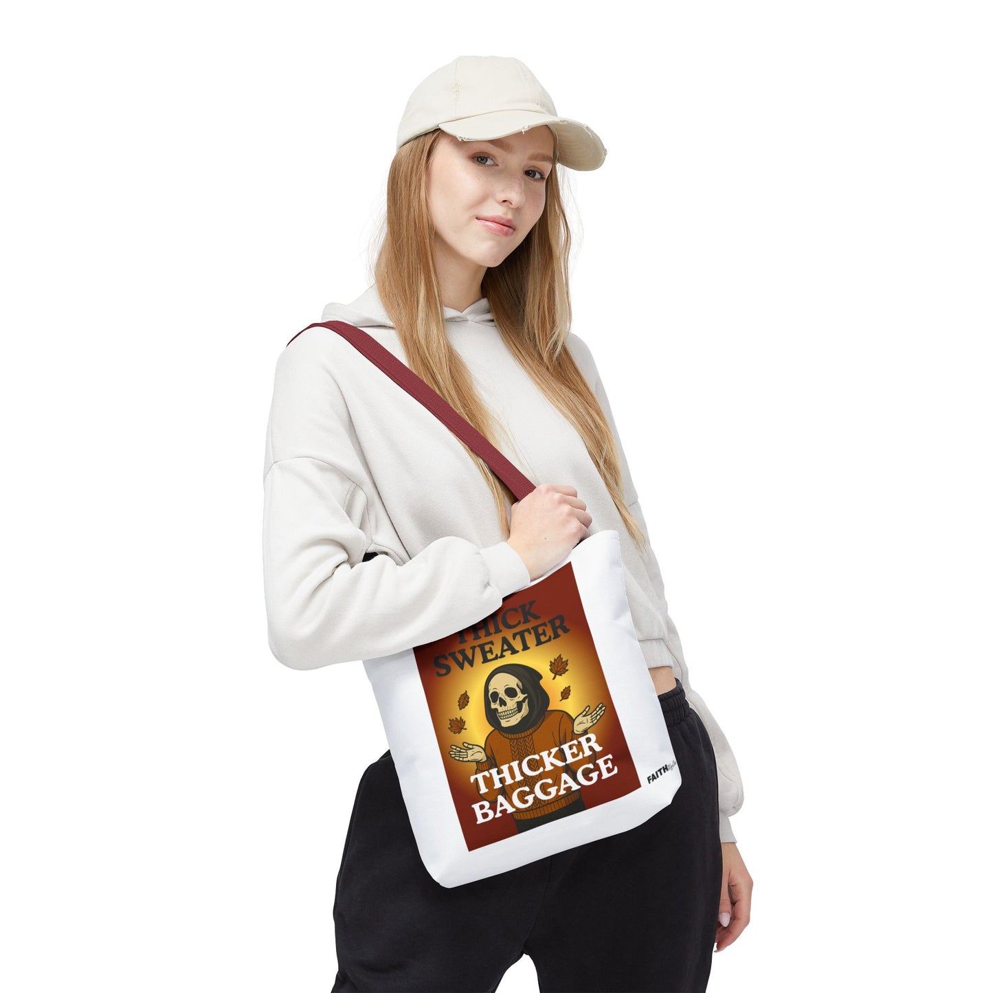 FaithStyles Fall-Themed Thicker Baggage Tote Bag, Halloween, Autumn Vibes, Eco-Friendly Gift, Spooky Baggage, Seasonal Carryall, Shopping Bag, Casual Style