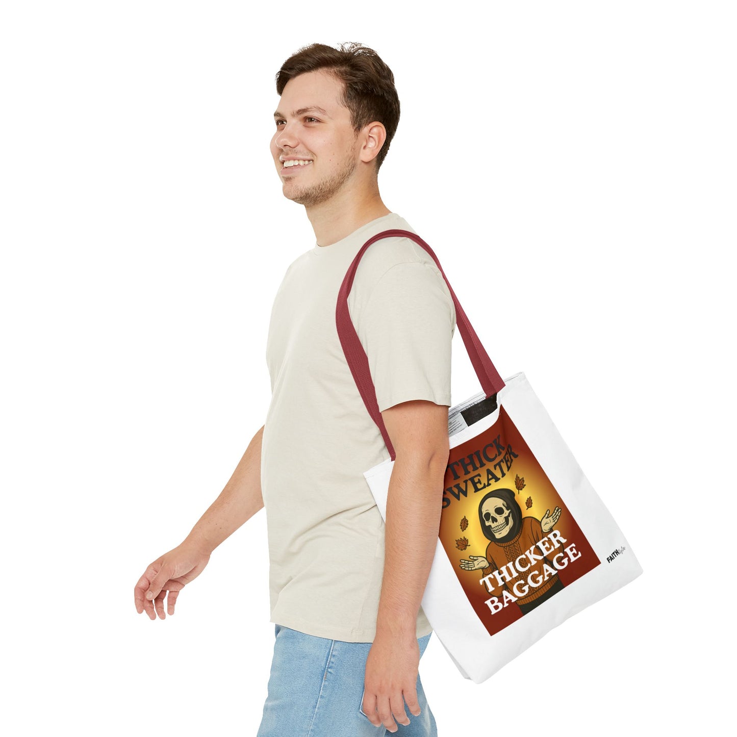 FaithStyles Fall-Themed Thicker Baggage Tote Bag, Halloween, Autumn Vibes, Eco-Friendly Gift, Spooky Baggage, Seasonal Carryall, Shopping Bag, Casual Style