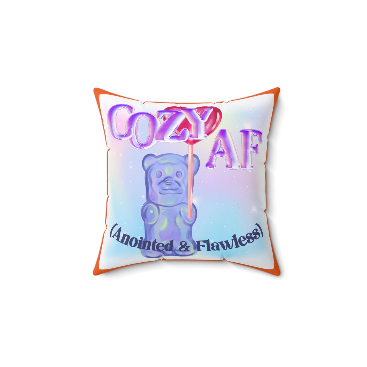 Autumn's Cozy AF Square Pillow - Cute Home Decor, Gift for Friends, Plush Cushion, Holiday Decoration, Soft Throw Pillow