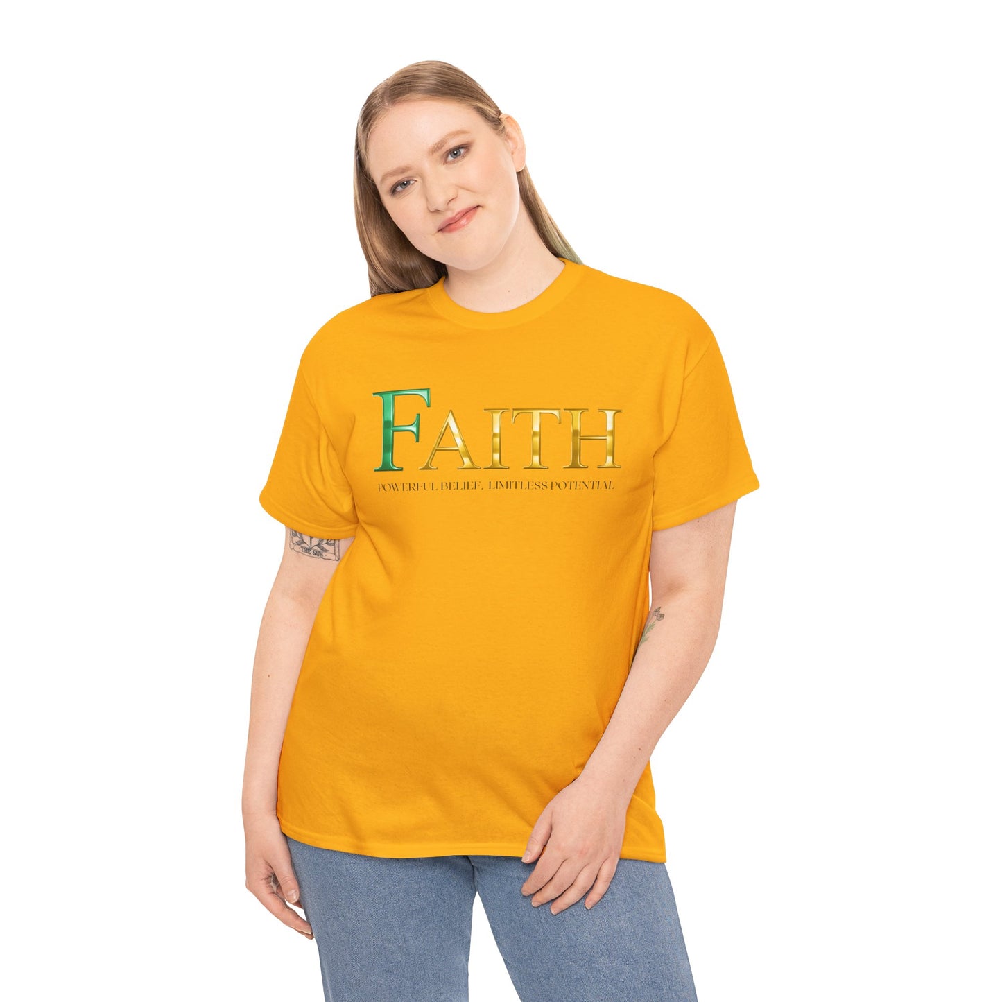 Faith Unisex Heavy Cotton Tee - Inspirational Shirt, Everyday Wear, Faith-Based Gift, Motivational Apparel, Casual Style