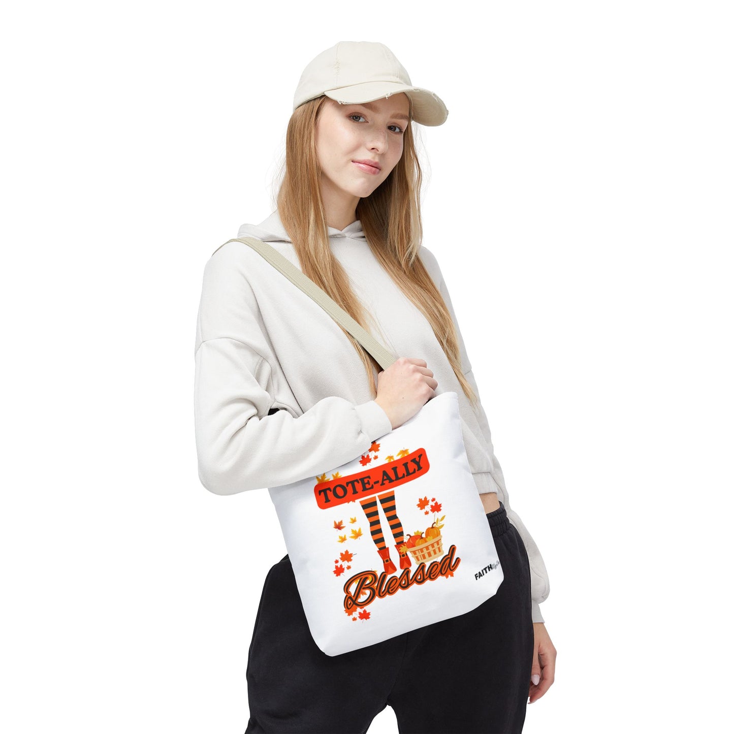 FaithStyles Blessed Holiday Tote Bag, Autumn Tote, Fall Accessories, Gift for Her, Seasonal Shopping Bag, Cute Grocery Bag