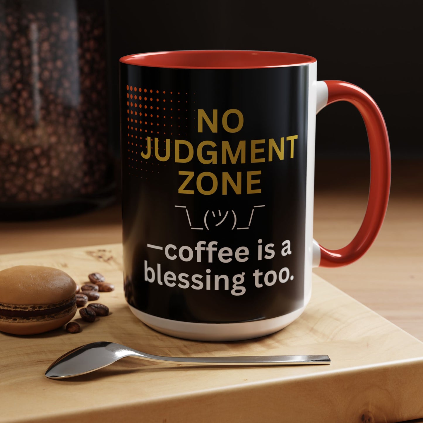 No Judgment Zone Coffee Mug, Funny Gift for Coffee Lovers, Unique Java Cup, Perfect for Birthdays, Inspirational Drinkware