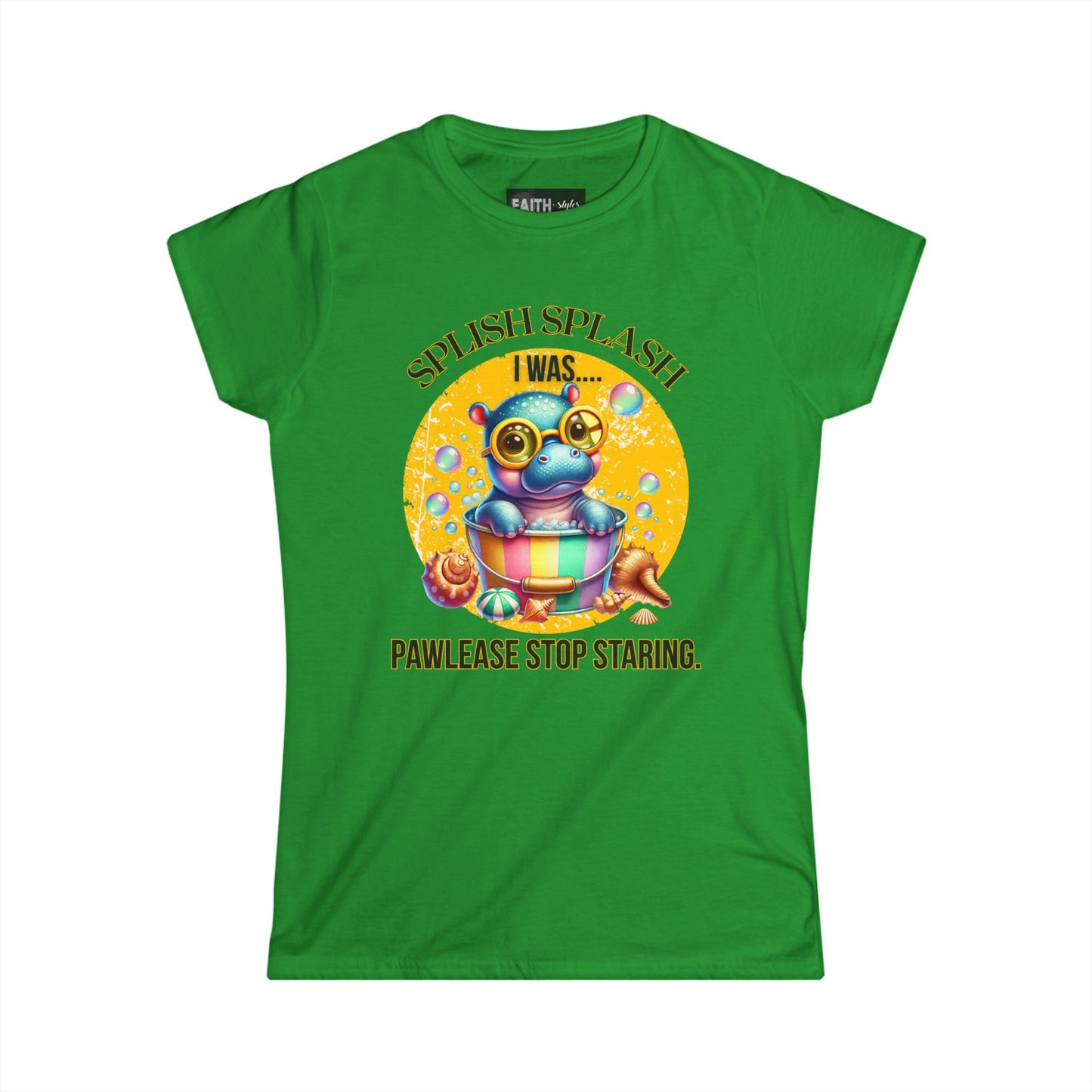 Playful Frog Tee - "SPLISH SPLASH I WAS... PAWLEASE STOP STARING" - Fun Graphic Shirt, Gift for Frog Lovers, Cute Casual Wear