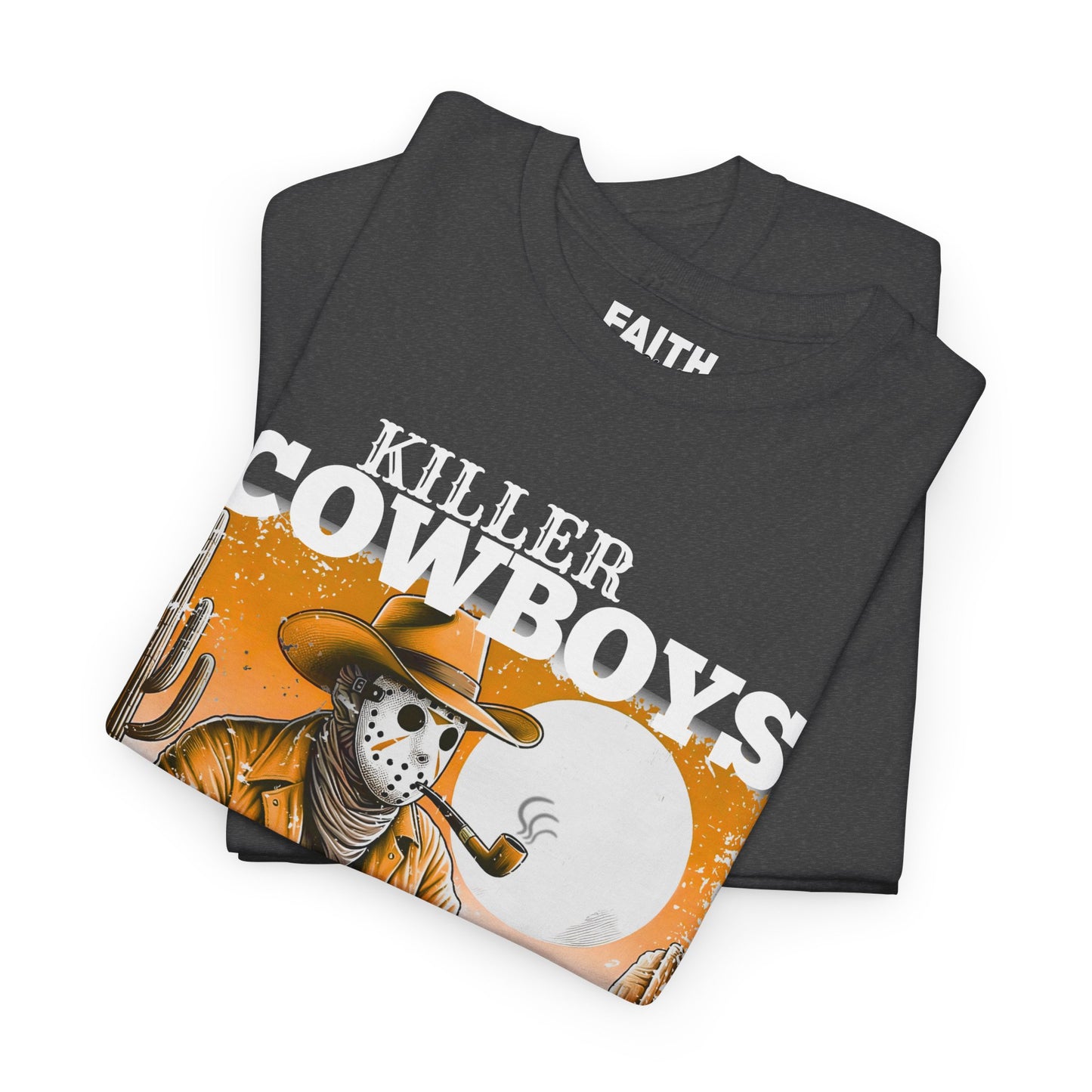 Killer Cowboys Graphic Tee, Unisex Heavy Cotton T-Shirt for Casual Wear, Cowboy Lover Gift, Western Occasion Apparel