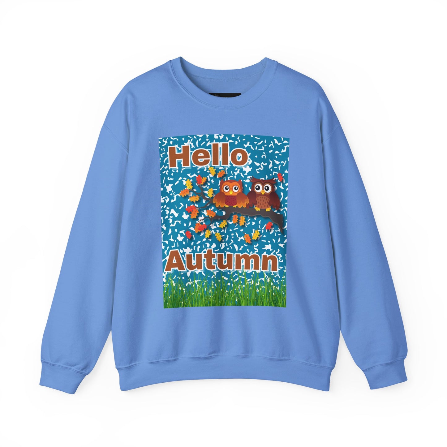 Autumn Owl Crewneck Sweatshirt, Cozy Fall Apparel, Seasonal Gift, Halloween, Thanksgiving, Cute Sweatshirt, Unisex Fall Fashion