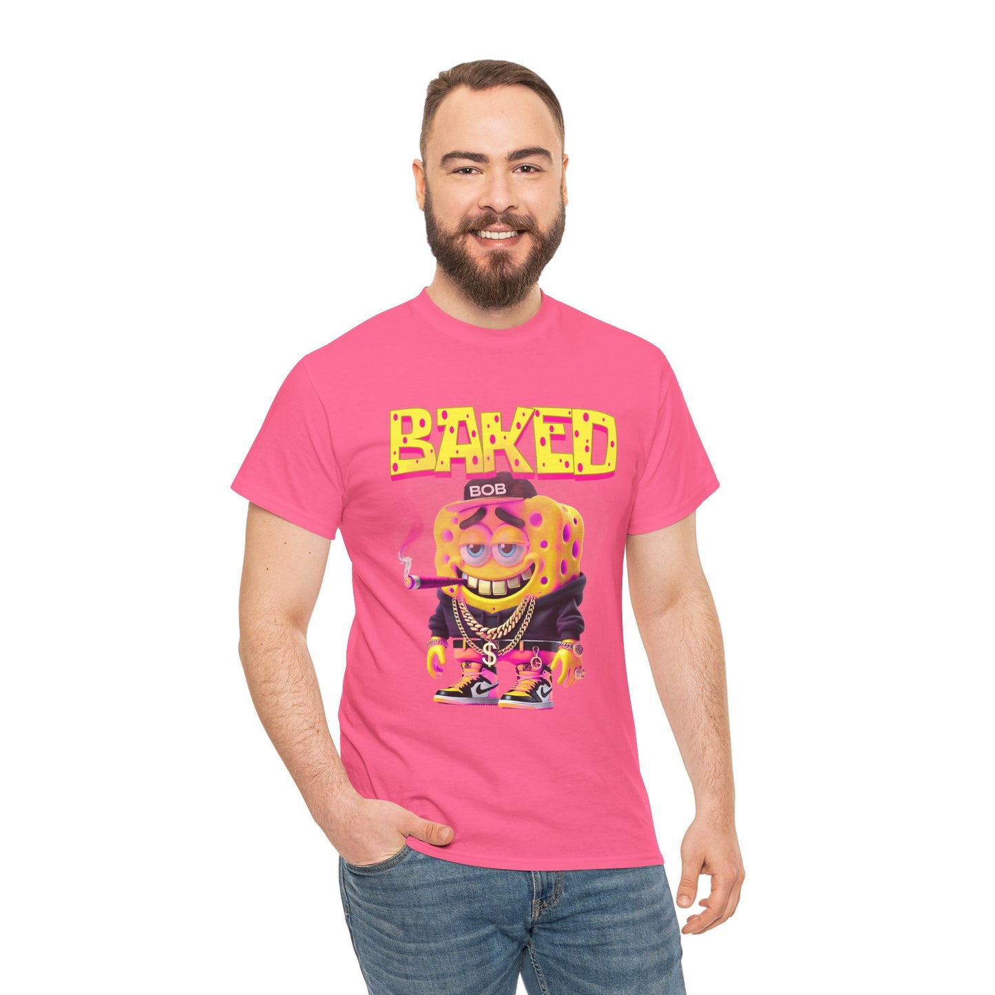 Baked Bob Unisex Heavy Cotton Tee - Fun Graphic Tee for Casual Wear