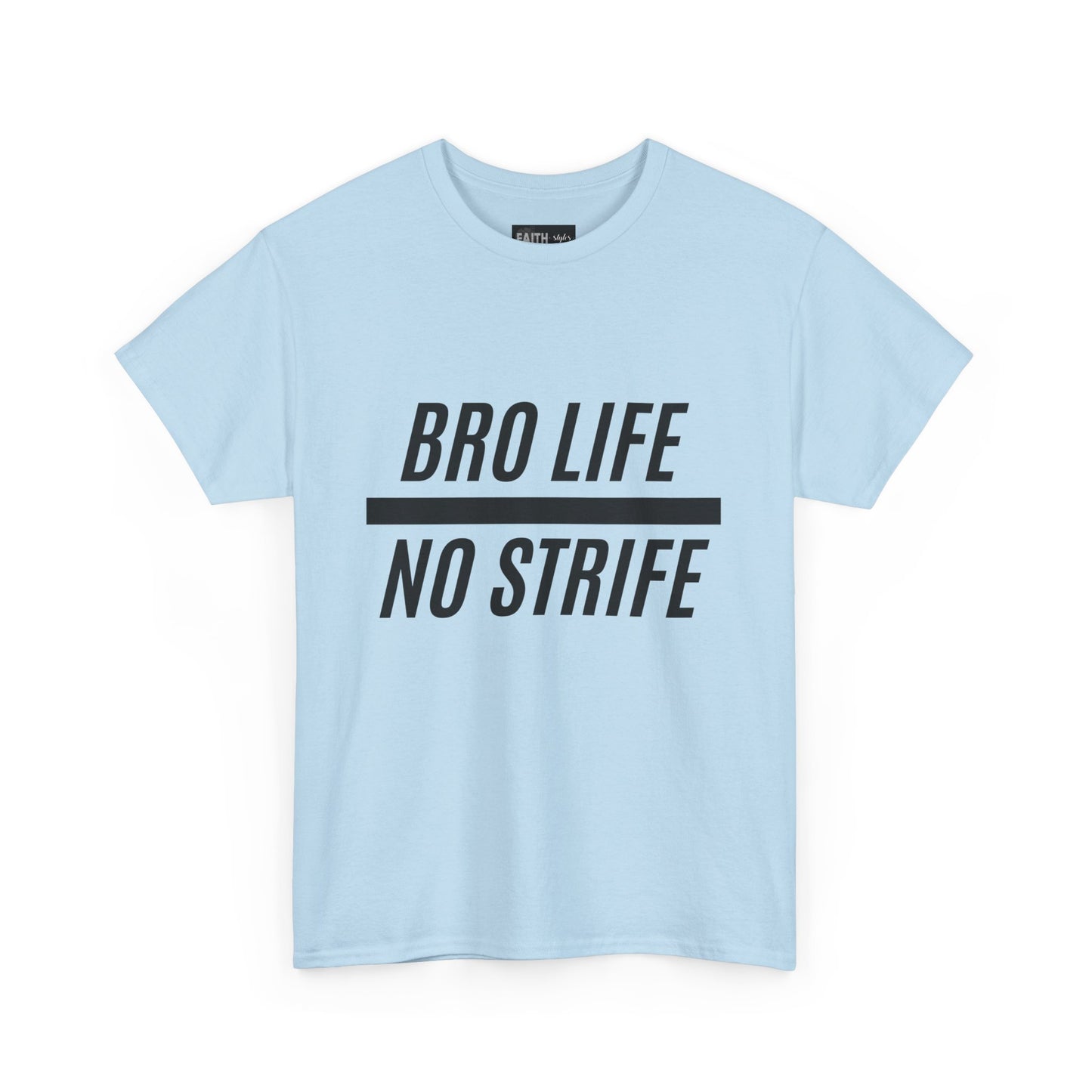Bro Life Unisex Heavy Cotton Tee, Casual Graphic T-Shirt, Funny Gift for Friends, Everyday Wear, Brotherhood Apparel, Birthday Gift