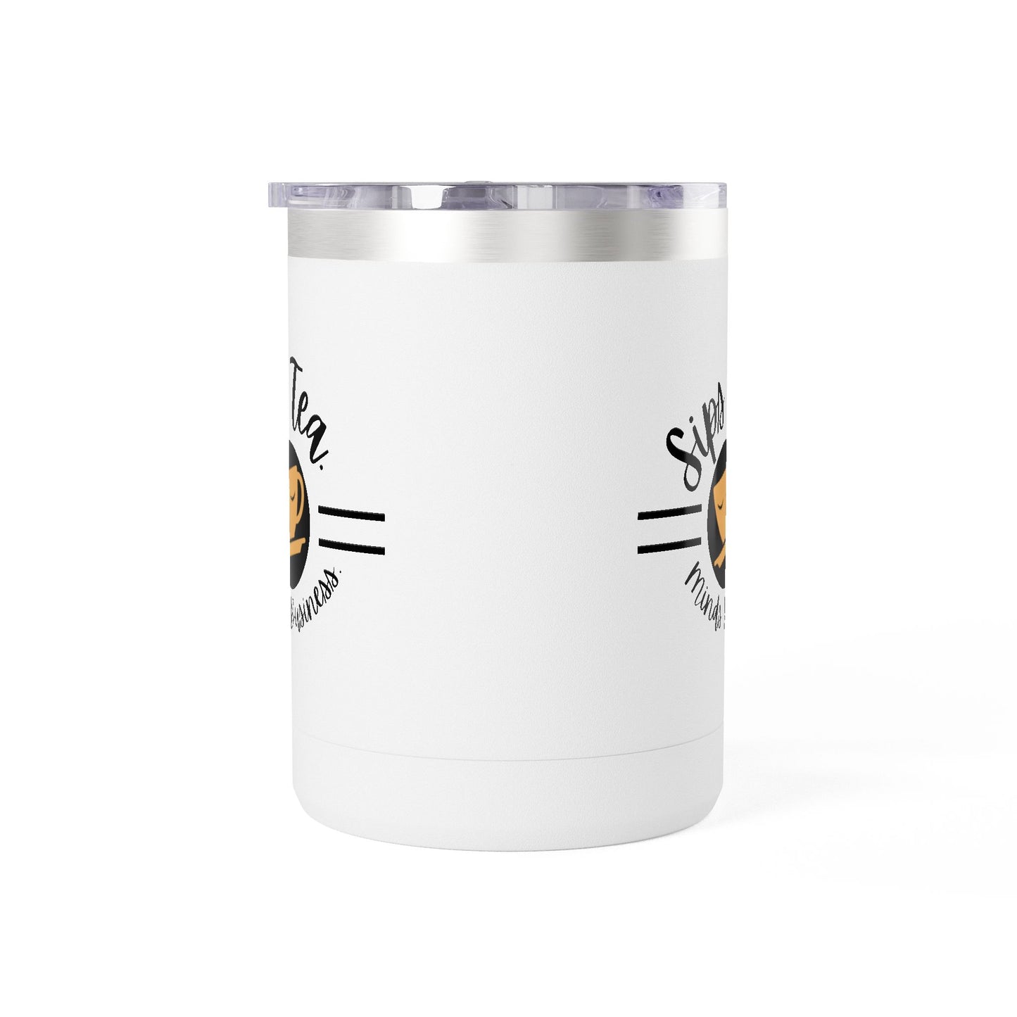 Coffee Lover's Tumbler with Sips Tea Design, Insulated Mug for Home, Travel, Gift for Coffee & Tea Lovers, Birthday, Office, Everyday Use
