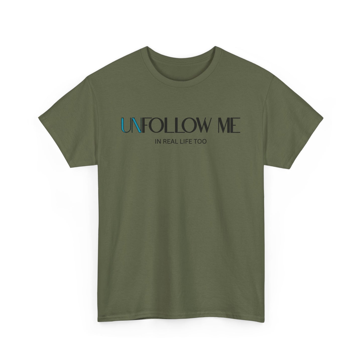 Male Unfollow Me Graphic Tee | Statement T-Shirt, Funny Gift, Casual Wear, Unique Style, Lightweight Comfort