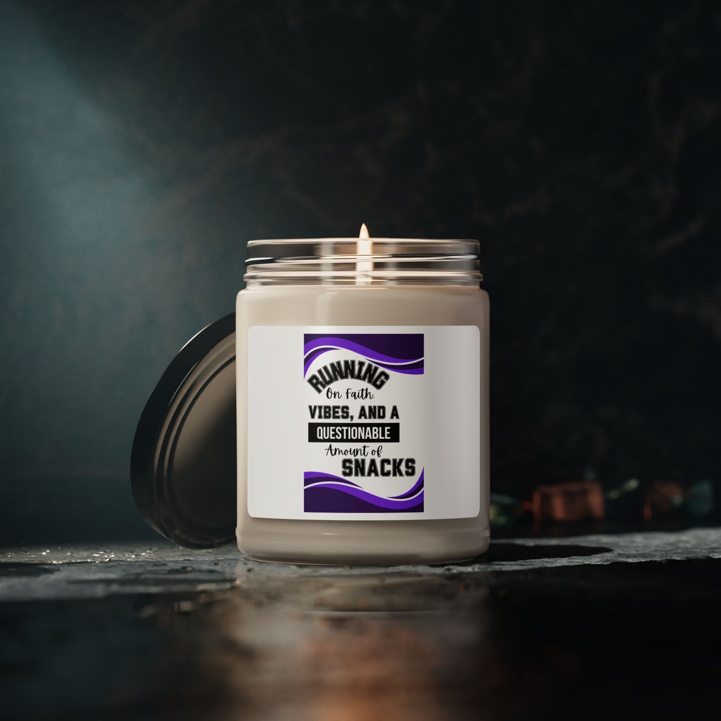 "RUNNING ON FAITH" Scented Soy Candle, 9oz
