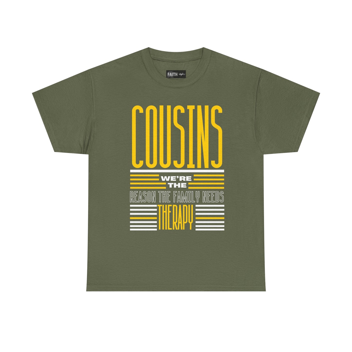 Cousins Therapy Tees, Family Reunion Shirt, Casual Wear, Gift for Cousins, Fun Family Quote Tee