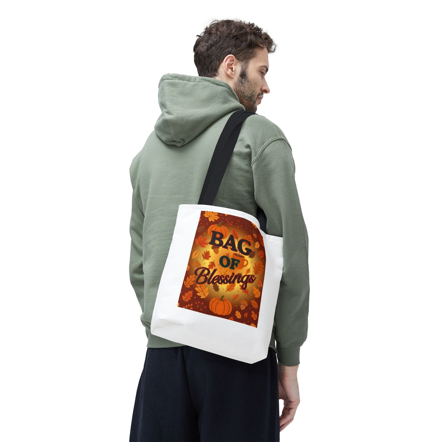 Autumn Blessings Tote Bag, Fall Tote for Shopping, Thanksgiving Gift Bag, Seasonal Carrier, Eco-Friendly Reusable Tote