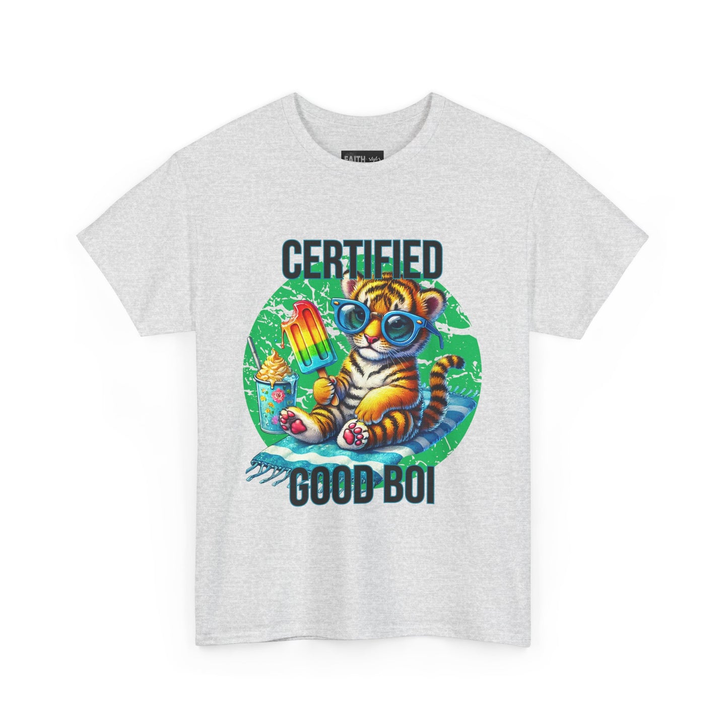 Certified Good Boi Unisex Heavy Cotton Tee, Animal Lover Tee, Cute Pet Shirt, Fun Graphic T-Shirt, Gift for Pet Owners, Casual Wear