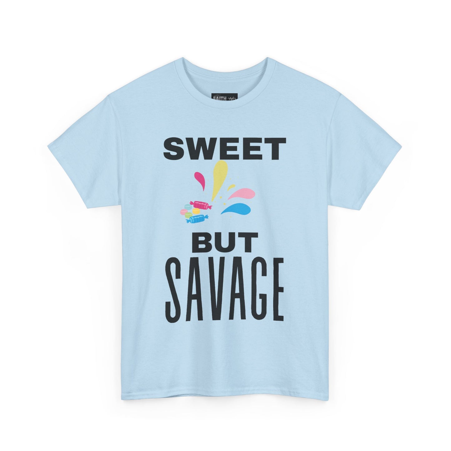 Sweet but Savage Grandma Cotton Tee | Fun Gift for Trendsetters, Everyday Wear, Birthday Party, and Casual Outings