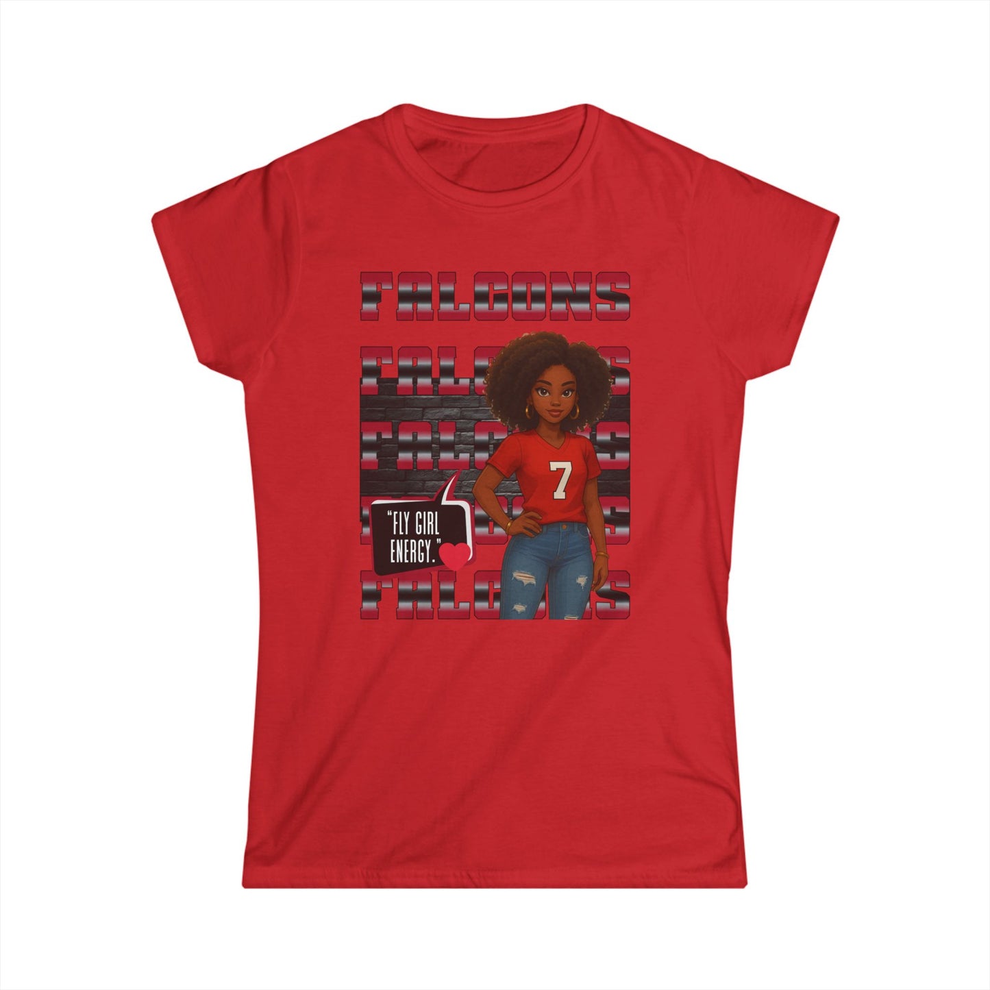 Falcons Fan Women's Softstyle Tee, Casual Sportswear, Perfect for Game Day, Gifts for Her, Unique Pride Shirt