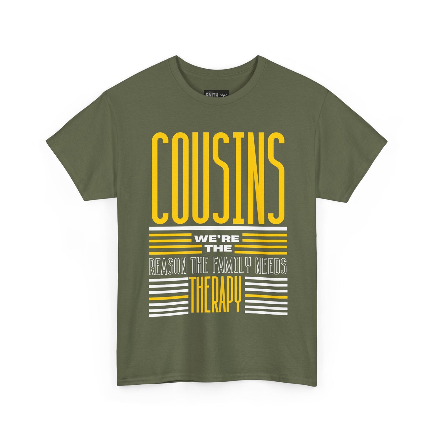 Cousins Therapy Tees, Family Reunion Shirt, Casual Wear, Gift for Cousins, Fun Family Quote Tee