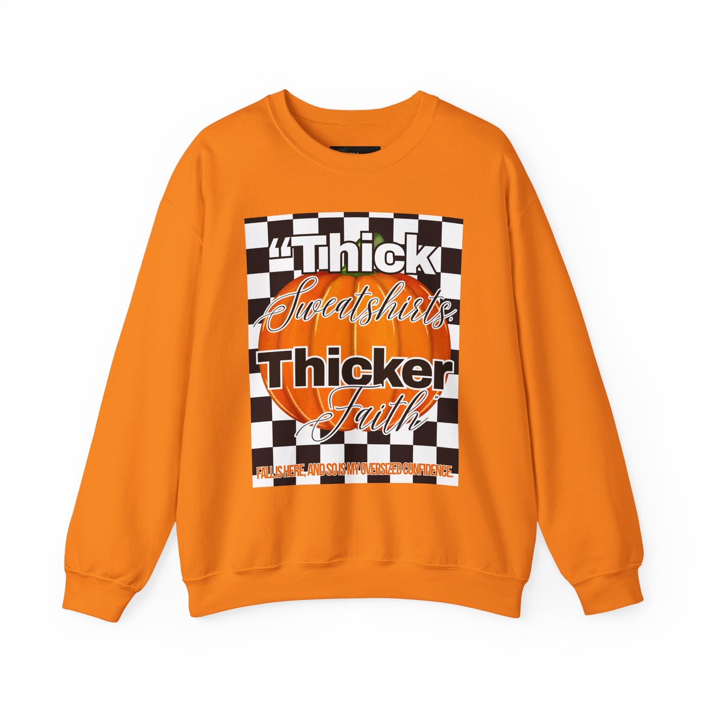 Pumpkin Faith Crewneck Sweatshirt, Unisex Graphic Sweatshirt, Thick Sweatshirt, Sports Apparel, Cozy Casual Wear