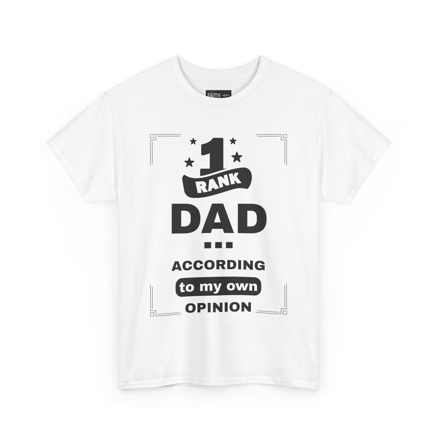 #1 Dad Unisex Heavy Cotton Tee - Perfect Gift for Father's Day, Birthday, or Family Celebrations, Casual Wear, Statement T-Shirt