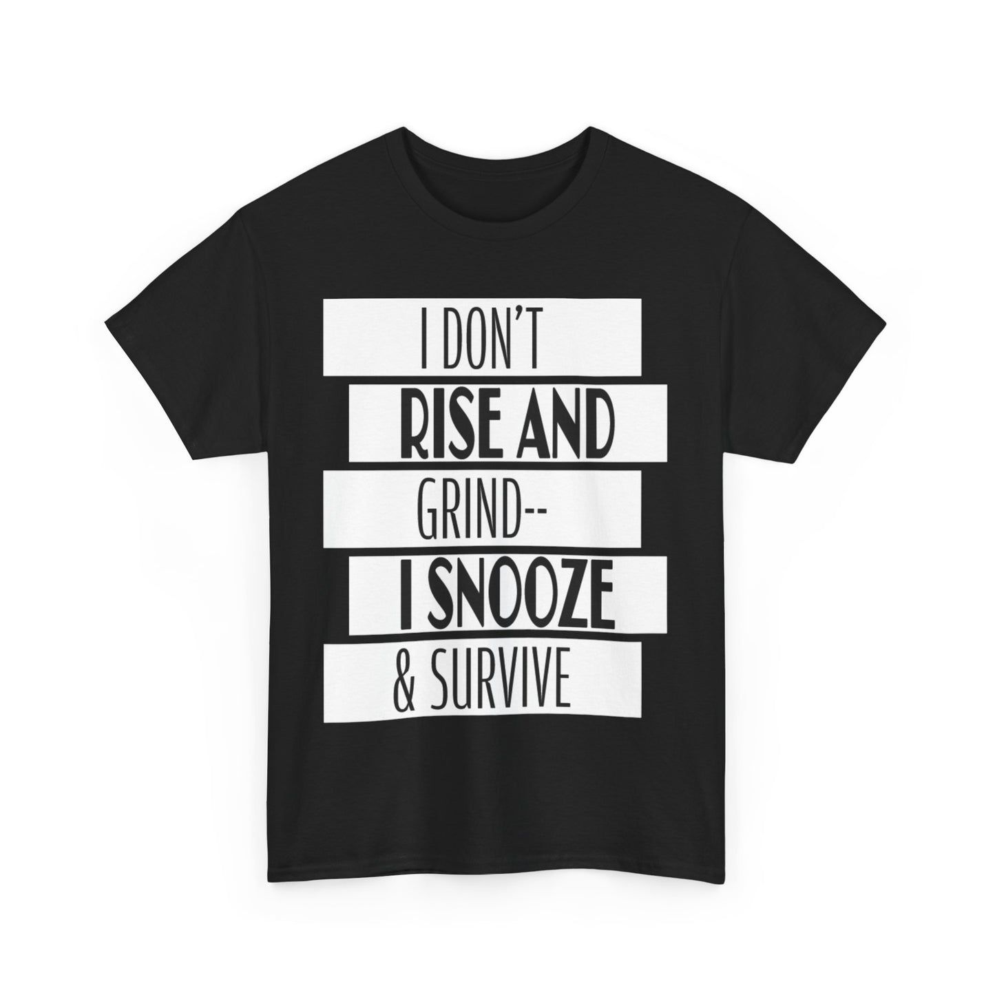 Funny Snooze Survival Tee for Lazy Days, Male's Cotton T-Shirt, Gift for Coffee Lovers, Sleepyhead Apparel, Relaxed Lifestyle Top
