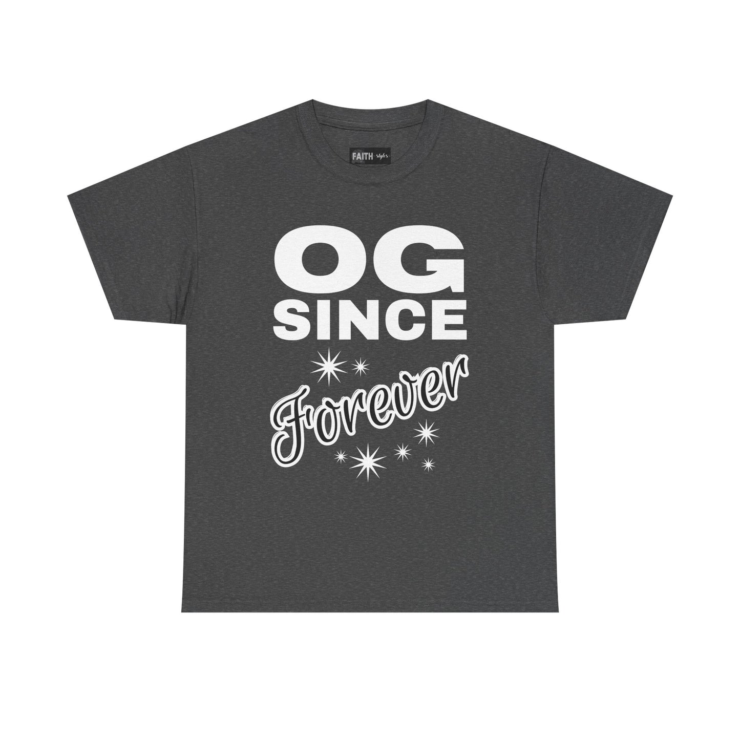 Grandpa Heavy Cotton Tee - OG Since Forever, Casual Tee, Trendy Graphic Shirt, Gift for Friends, Streetwear Fashion