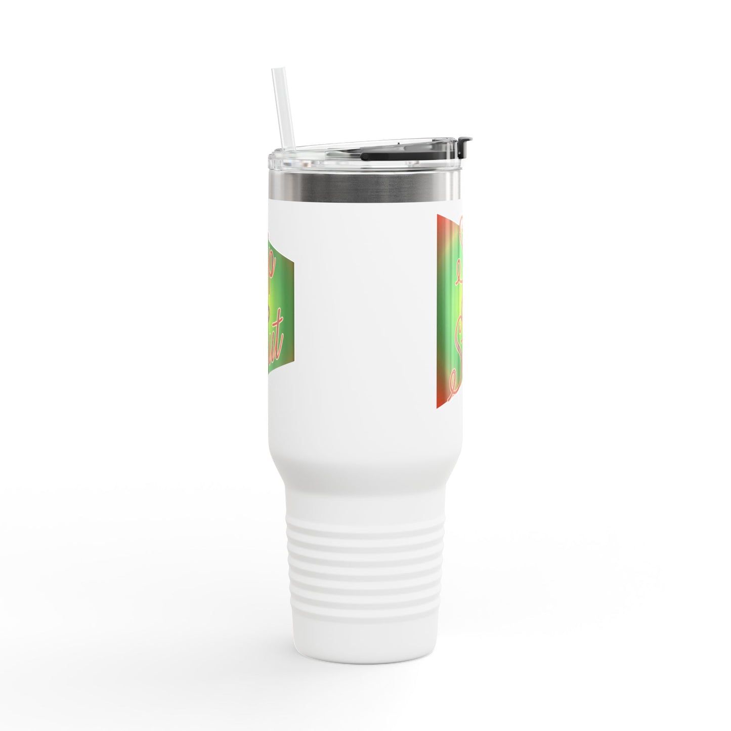 Vibrant Insulated Travel Mug - Sip & Strut, Perfect for Coffee Lovers, Road Trips, Outdoor Adventures, Gift for Holidays, Motivational Mug