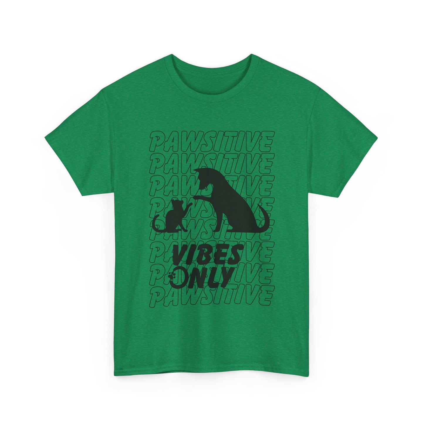"Pawsitive Vibes Only" Unisex Heavy Cotton T-shirt