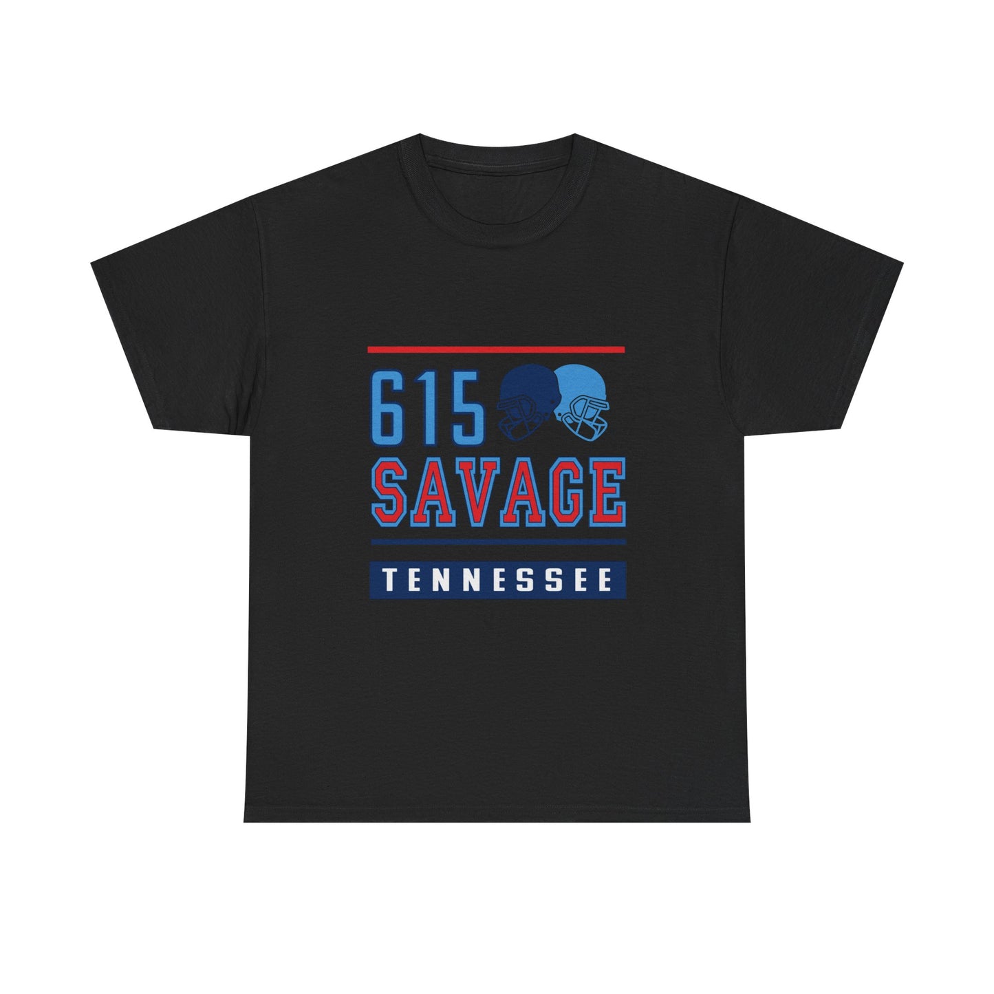 615 Savage Tennessee Male Heavy Cotton Tee - Casual Wear, Sports Fan Apparel, Gift for Him/Her, Tennessee Pride Shirt, Everyday Comfort
