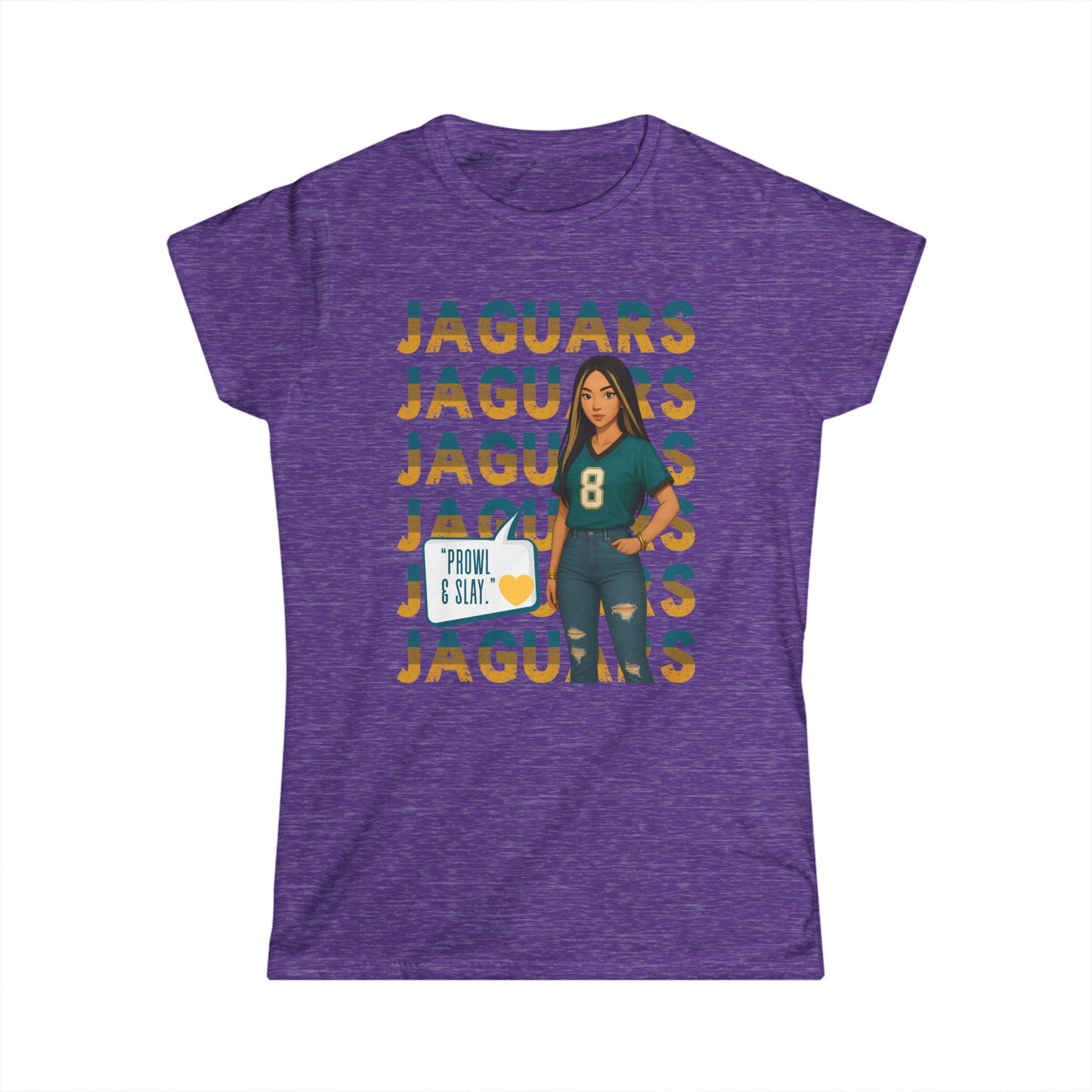 Jaguars Women's Softstyle Tee - Perfect for Game Day, Football Fans, Casual Wear, Gifts, Sports Apparel