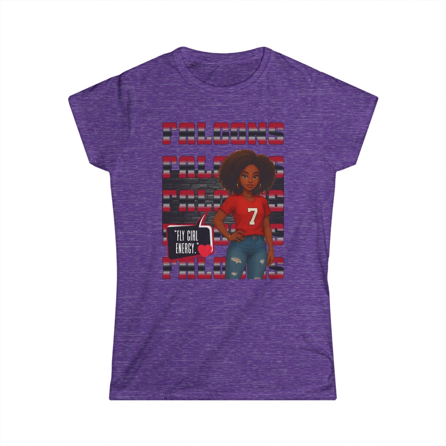 Falcons Fan Women's Softstyle Tee, Casual Sportswear, Perfect for Game Day, Gifts for Her, Unique Pride Shirt