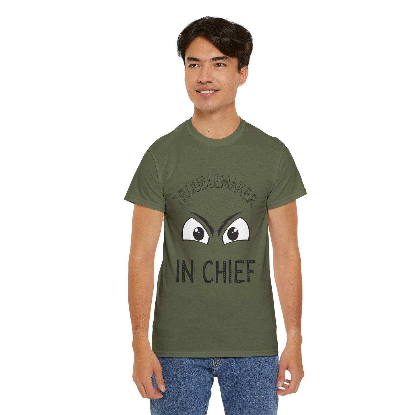 Troublemaker in Chief Tee, Funny Graphic Tee, Unisex T-Shirt, Casual Humor Shirt, Perfect Gift for Friends