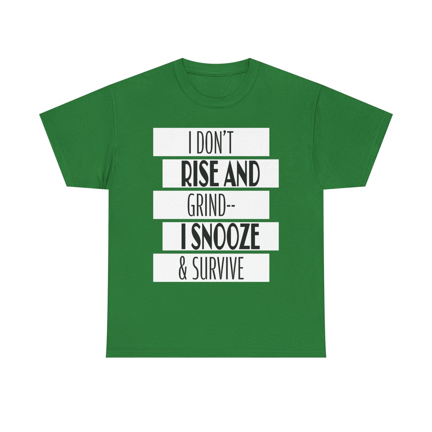 Funny Snooze Survival Tee for Lazy Days, Male's Cotton T-Shirt, Gift for Coffee Lovers, Sleepyhead Apparel, Relaxed Lifestyle Top