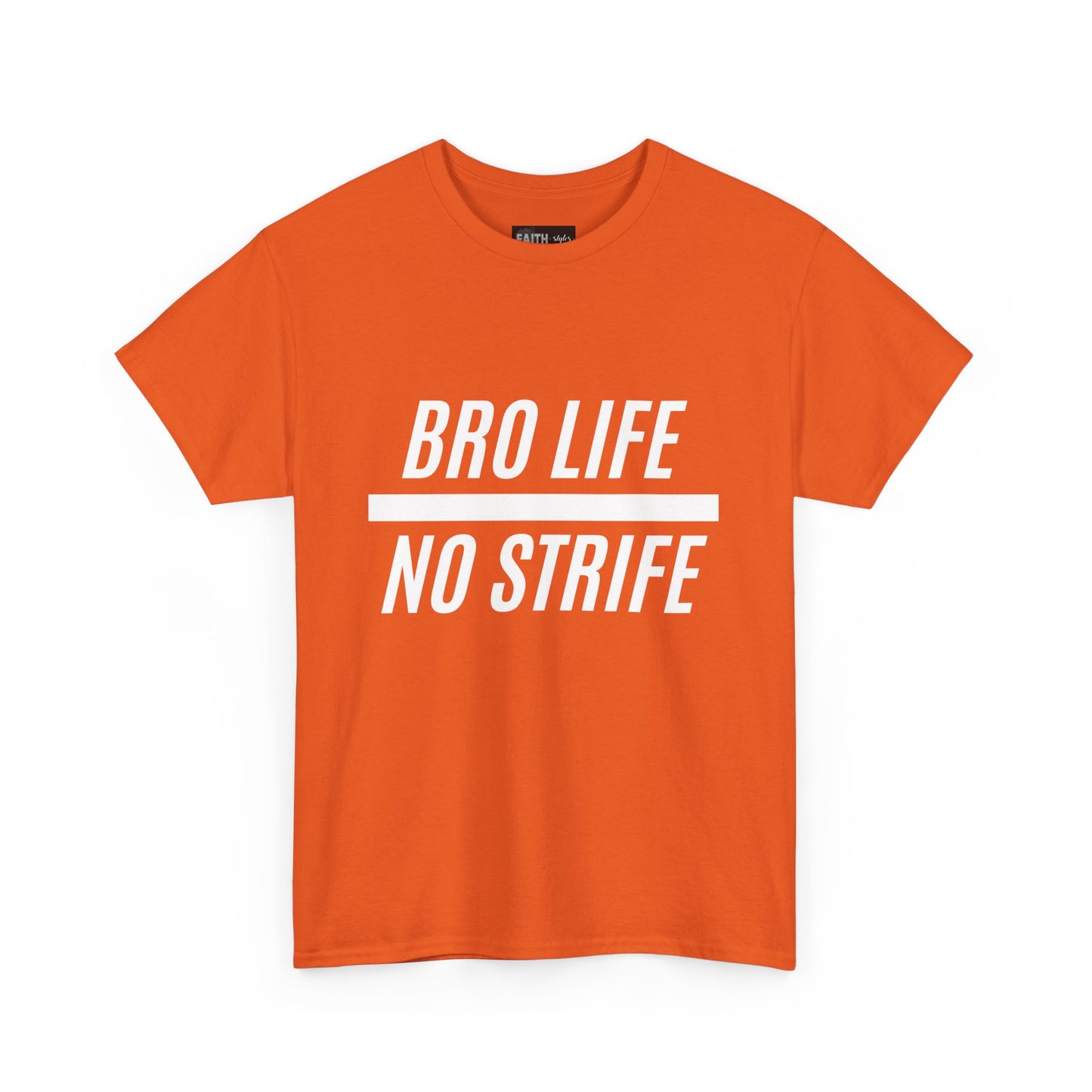 Bro Life Unisex Heavy Cotton Tee, Casual Graphic T-Shirt, Funny Gift for Friends, Everyday Wear, Brotherhood Apparel, Birthday Gift