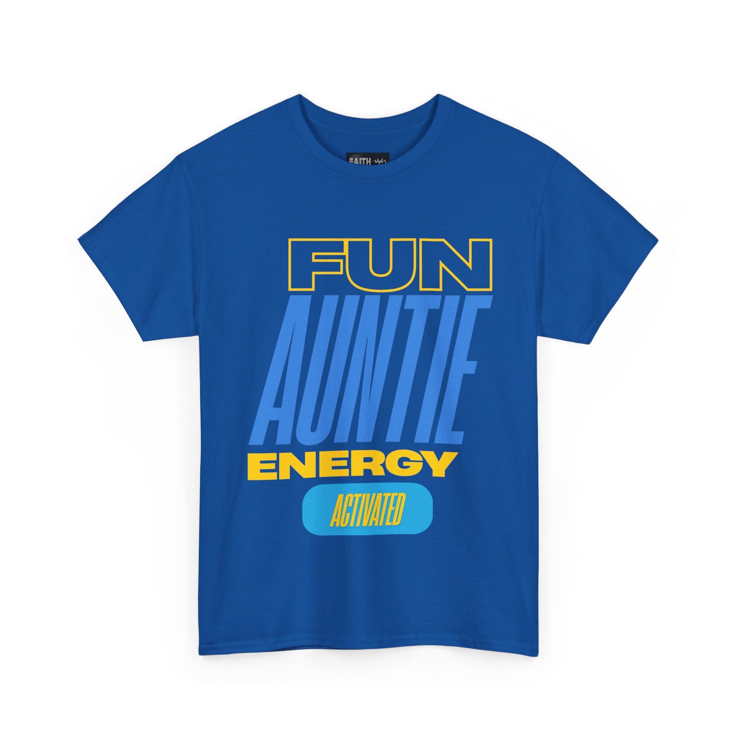 Fun Auntie Energy Activated Tee - Perfect Gift for Cool Aunts, Casual Wear, Gifting, Family Celebrations, Aunt's Day