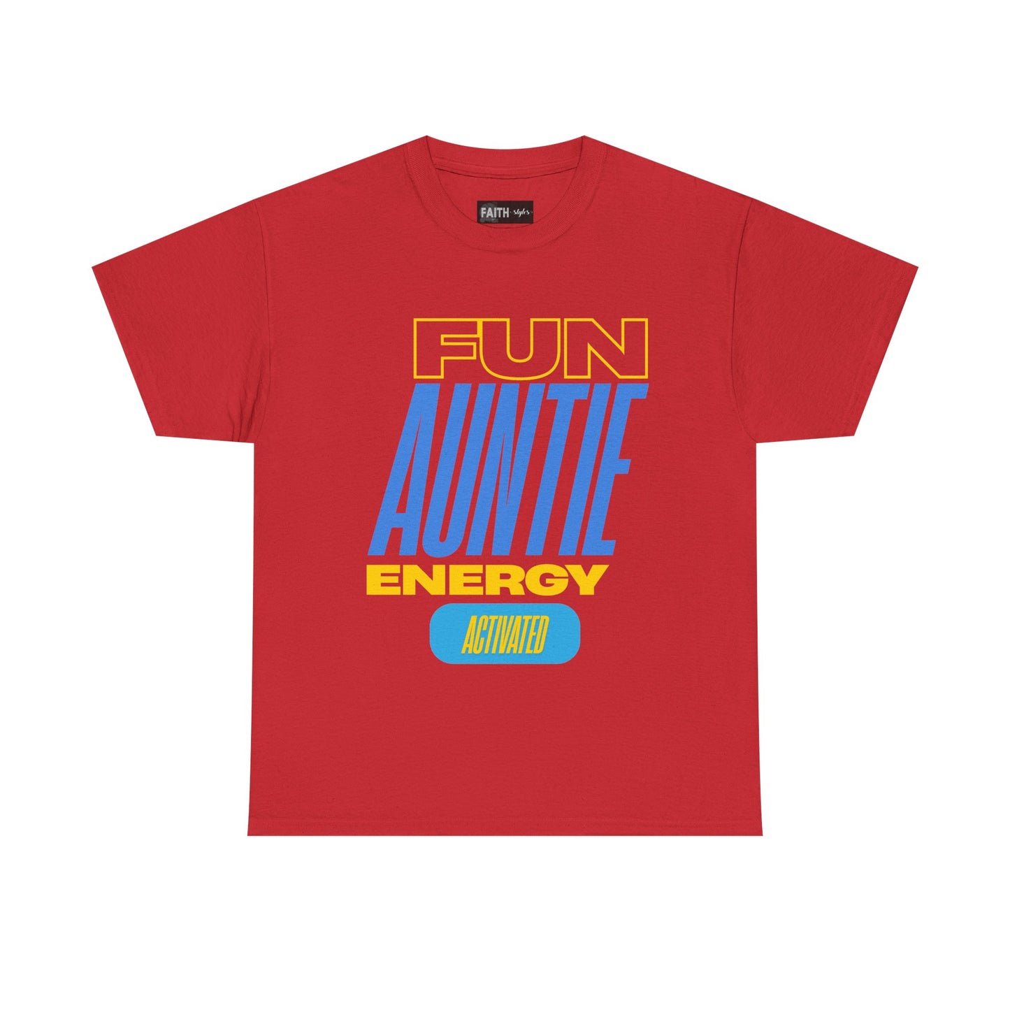 Fun Auntie Energy Activated Tee - Perfect Gift for Cool Aunts, Casual Wear, Gifting, Family Celebrations, Aunt's Day