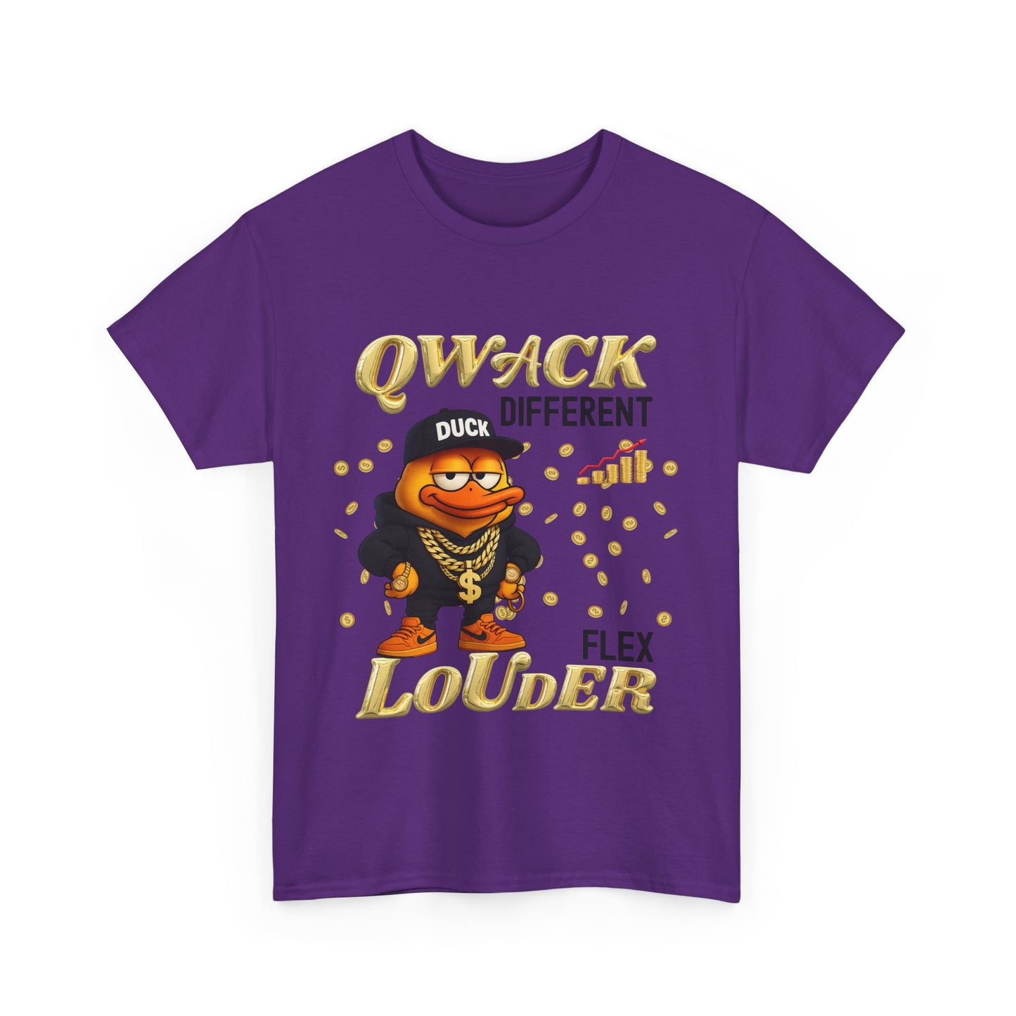 Qwack Different Unisex Heavy Cotton Tee, Fun T-Shirt, Gift for Duck Lovers, Casual Wear, Streetwear Style, Summer Vibes
