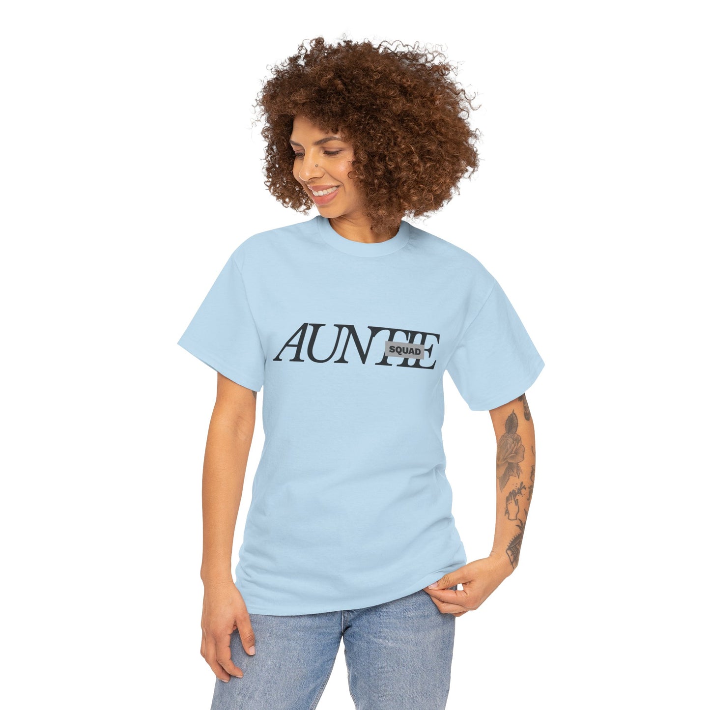 Auntie Squad Unisex Heavy Cotton Tee | Perfect Gift for Aunts | Family Reunion, Birthday, Mother's Day, Casual Wear, Everyday Comfort