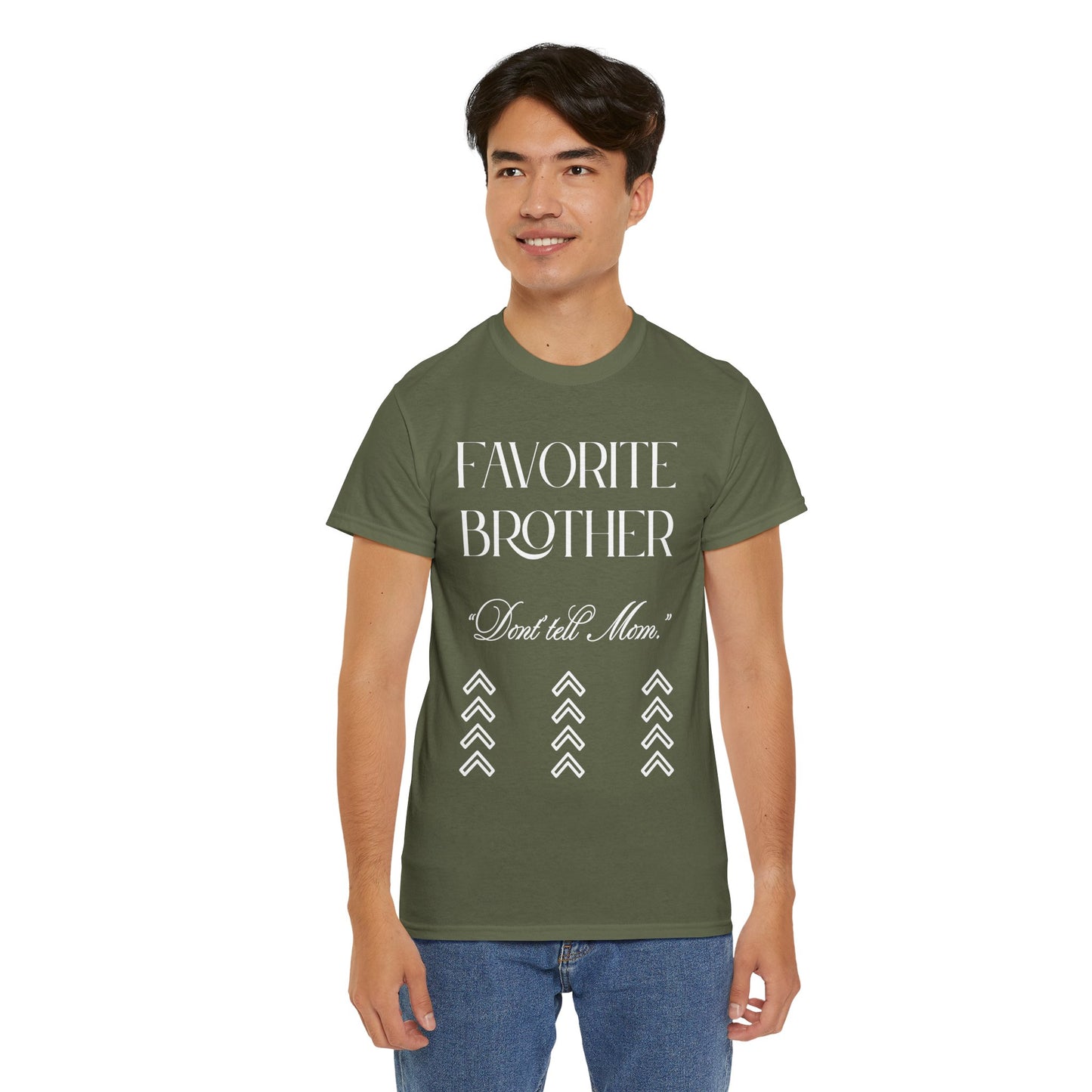 Favorite Brother Unisex Heavy Cotton Tee - Perfect Gift for Siblings, Casual Wear, Birthday, Family Reunion, Everyday Comfort