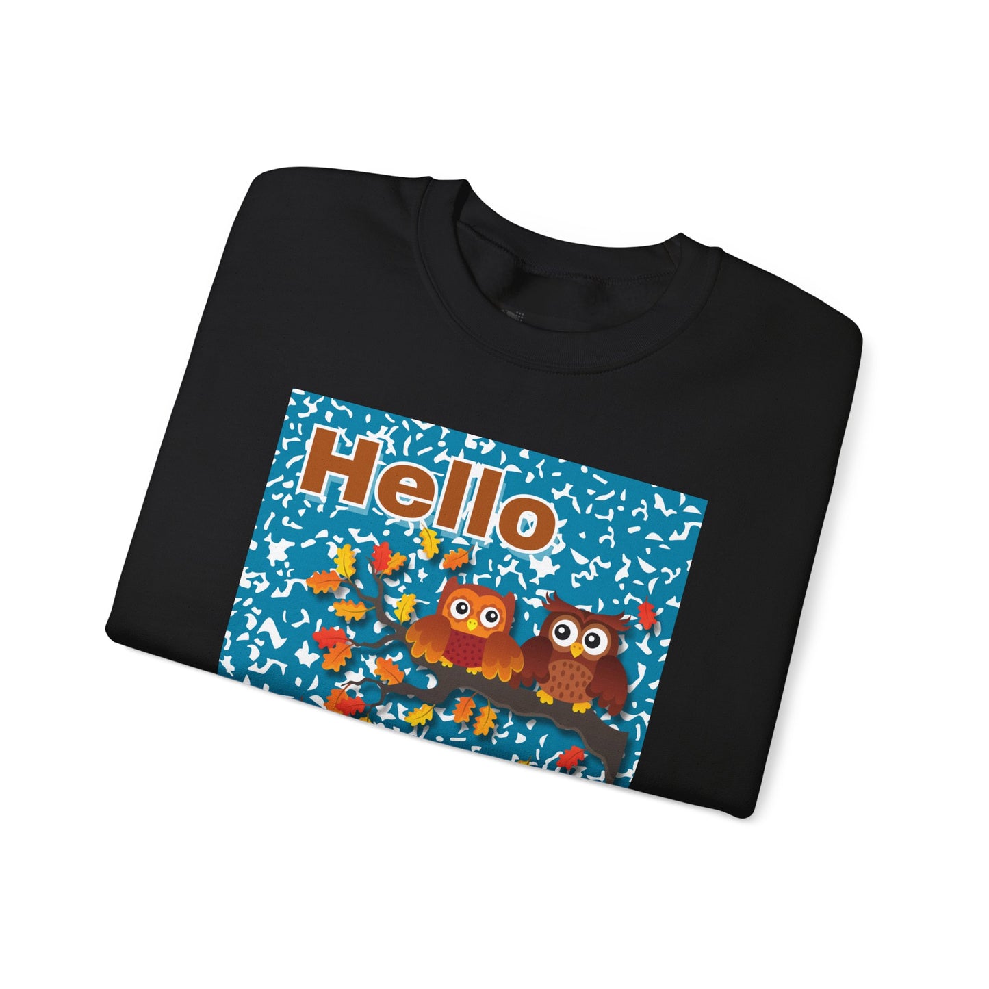 Autumn Owl Crewneck Sweatshirt, Cozy Fall Apparel, Seasonal Gift, Halloween, Thanksgiving, Cute Sweatshirt, Unisex Fall Fashion