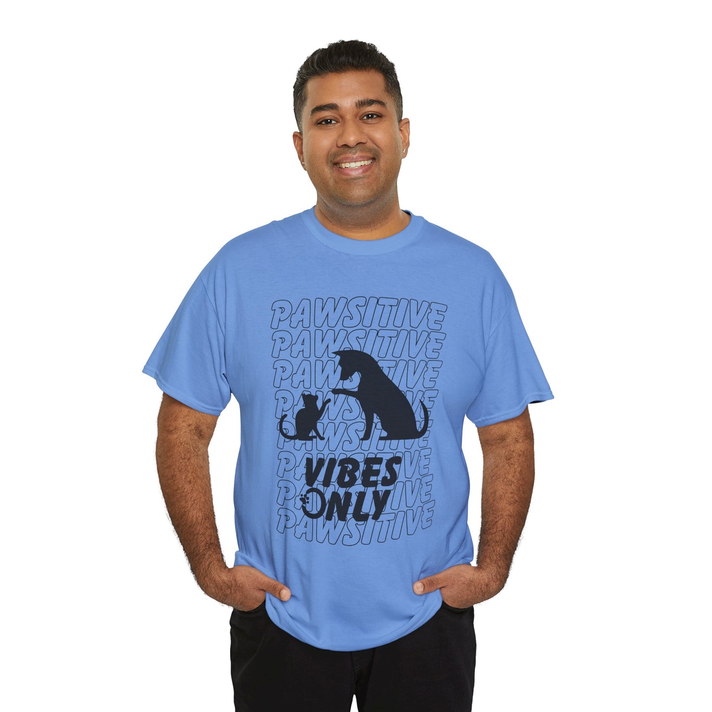 "Pawsitive Vibes Only" Unisex Heavy Cotton T-shirt