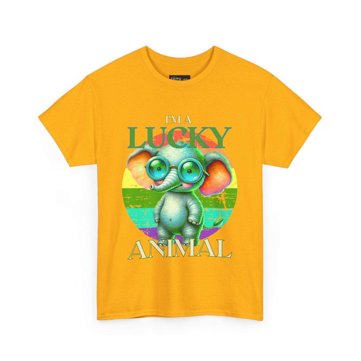 Lucky Animal Unisex Heavy Cotton Tee, Cute Gift for Animal Lovers, Casual Streetwear, St. Patrick's Day, Birthday Apparel