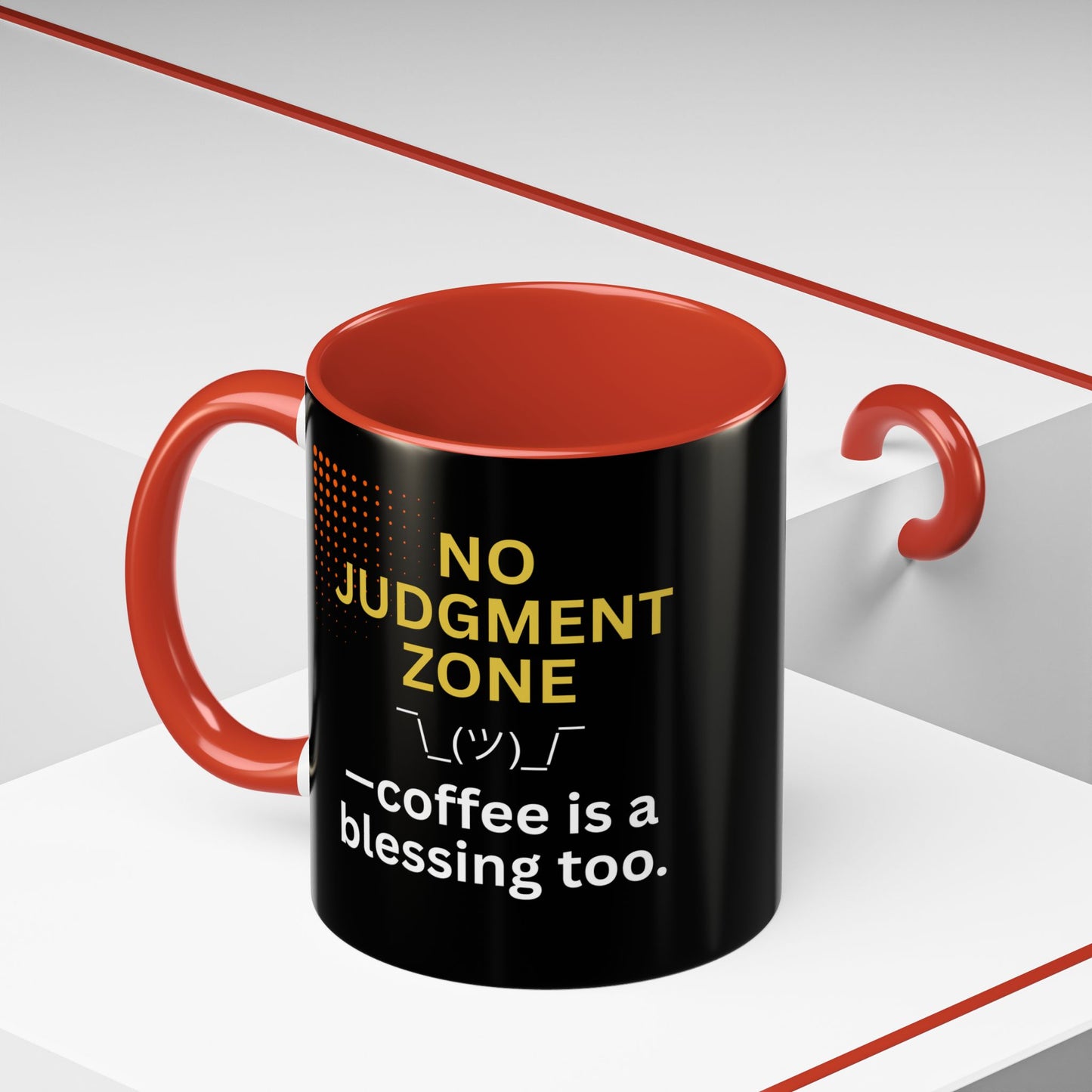 No Judgment Zone Coffee Mug, Funny Gift for Coffee Lovers, Unique Java Cup, Perfect for Birthdays, Inspirational Drinkware