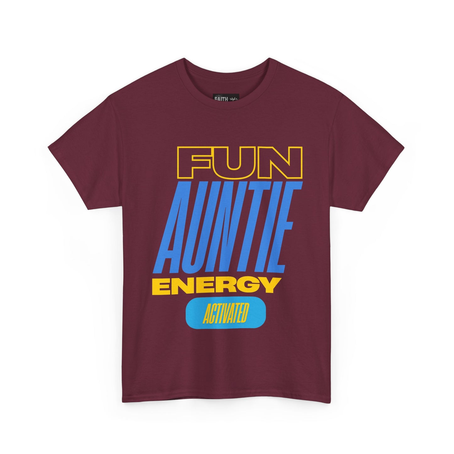 Fun Auntie Energy Activated Tee - Perfect Gift for Cool Aunts, Casual Wear, Gifting, Family Celebrations, Aunt's Day