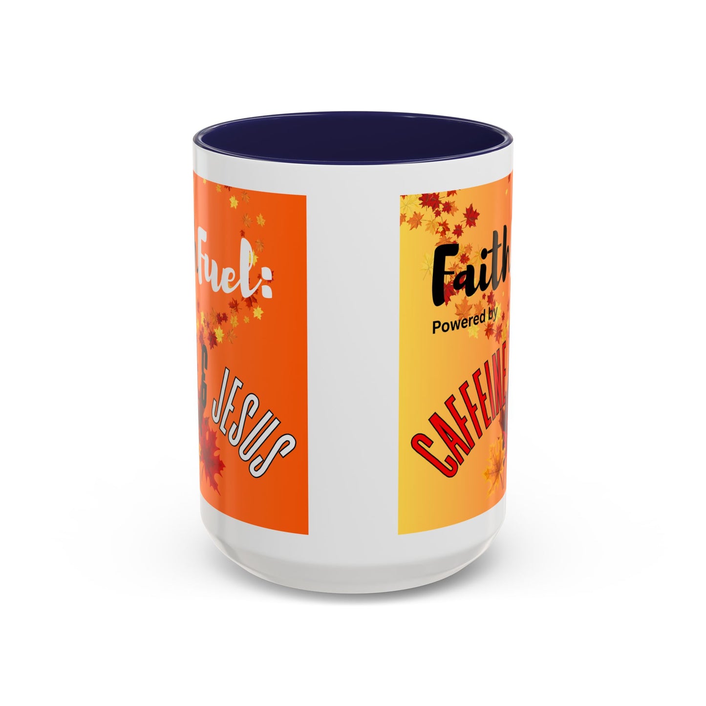 FaithFuel Caffeine & Jesus Mug - Fall Coffee Cup, Inspirational Gift, Autumn Decor, Home Office Supplies, Religious Mug