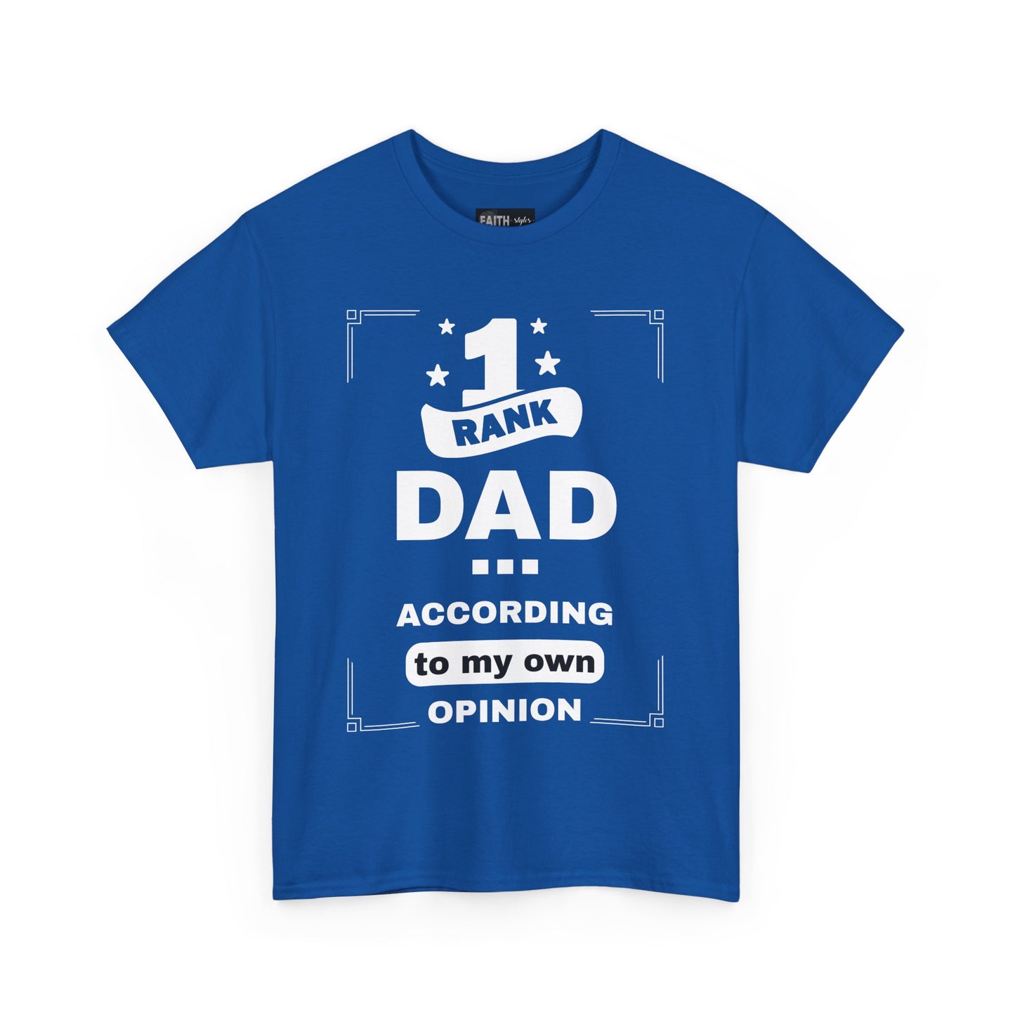 #1 Dad Unisex Heavy Cotton Tee - Perfect Gift for Father's Day, Birthday, or Family Celebrations, Casual Wear, Statement T-Shirt