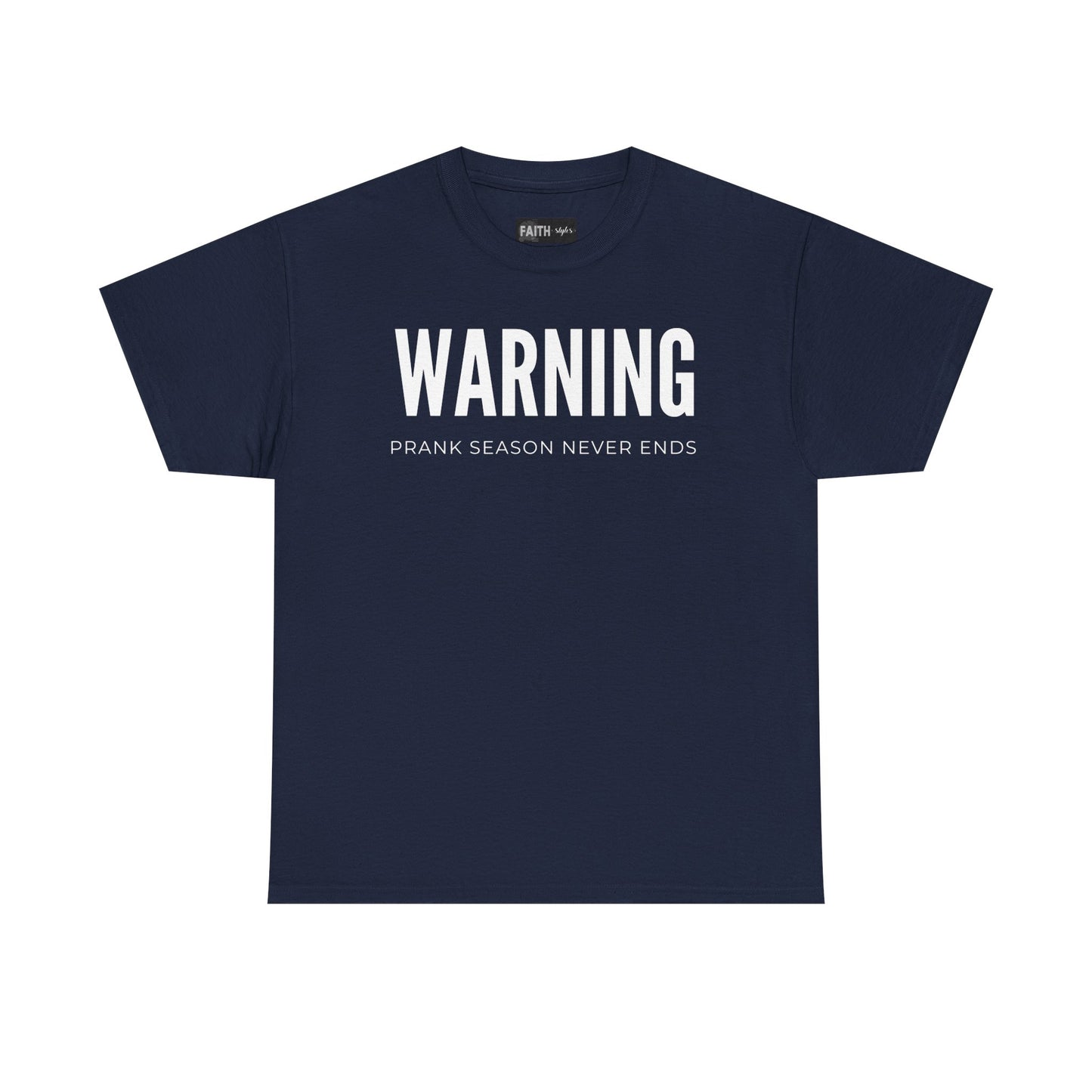 Warning Prank Season Unisex Heavy Cotton Tee | Fun Gift, Casual Wear, Comedy Merchandise, Birthday Gift, Prankster Shirt
