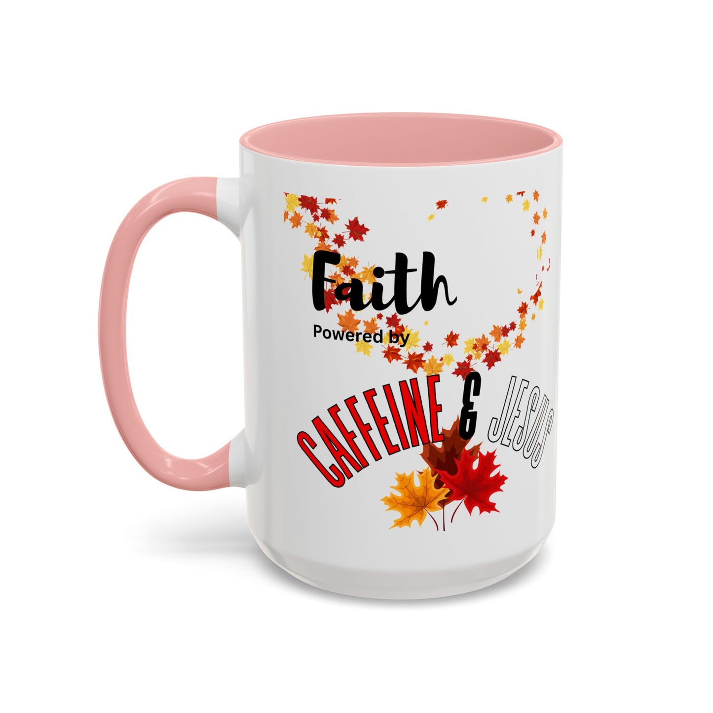 Faith & Caffeine Fall Coffee Mug | Perfect for Autumn Lovers, Thanksgiving Gift, Religious Coffee Cup, Inspirational Drinkware, Cozy Vibes